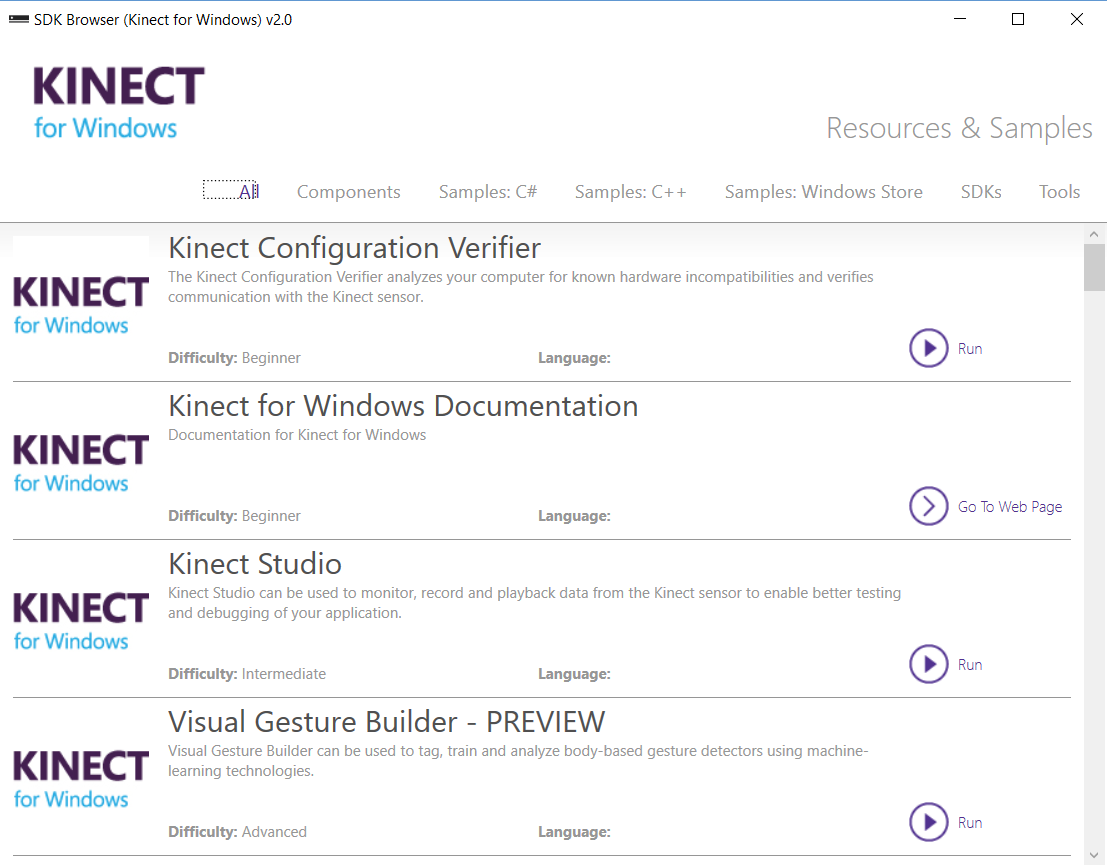 kinect for windows sdk